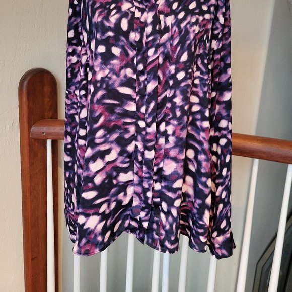Shades of purple Robert Rodriguez collared women's long-sleeve shirt size L - Picture 2 of 4